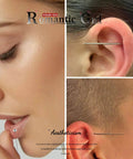 Stainless Steel Piercing Taper Ball Grabber Kit for Easy Jewelry Swap in use, showing flat back earrings, suitable for ear, nose, lip piercings.
