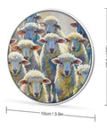 10W Fast Wireless Charger Pad Slim Portable Charging Station For Phone with sheep pattern design, 10cm diameter