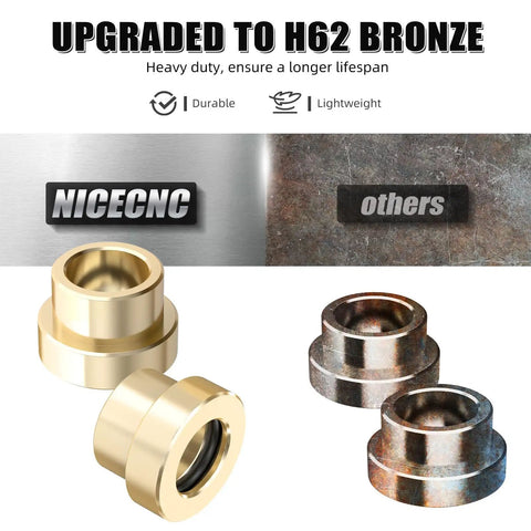 Steering Stem Bushing Bearing Built To Last Road Ready For Bikes And Motorcycles Self Lubricating H62 Bronze Heavy Duty Durability Smooth Quiet Handling Corrosion Resistant Long Lasting Performance, H62 bronze bushing set