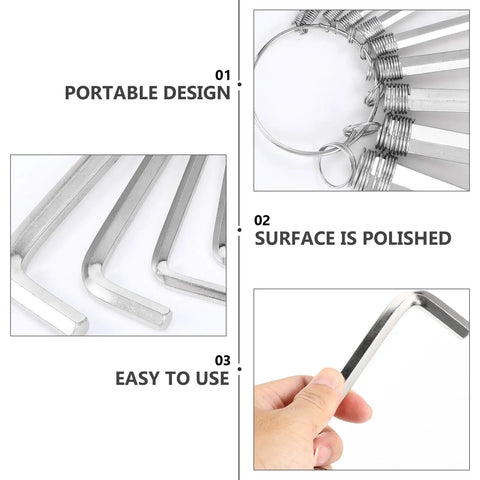 Top Notch 10 Piece Angled Hex Wrench Set With Metal Key Ring, Metric Allen Spanner Tool Kit 1.5 To 10mm For Quick Fixups And Handy Maintenance Work On Any Gear Or Bike, polished metal keys