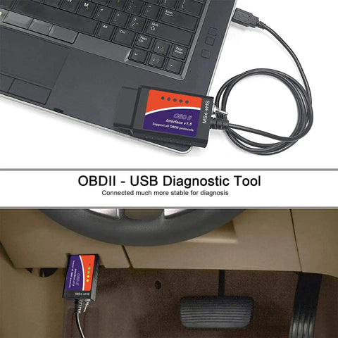 OBD2 USB Diagnostic Scanner Must Have With MS CAN and HS CAN Switch connected to PC for real-time engine data