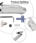 Built Tough Heavy Duty Cabinet Lid Hinge With Gas Spring Adjustable 75 90 100 Degree Angles components displayed
