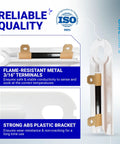 Dryer Thermal Fuse 3392519 Replacement For Kenmore Whirlpool Maytag Restores Heat And Prevents Overheating with metal terminals and plastic bracket