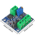 Plug And Play PWM To 0 To 10V Voltage Converter Module For PLC Interfaces 15 To 30V DC Supply Converts 0 To 100 Percent PWM At 3.3V To Analog 0 To 10V Output Ideal For Industrial Control Signal Interface Switching 100Hz To 3kHz