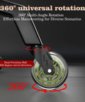 360-degree swivel chair wheel from Top Shelf Office Chair Wheels Replacement Set Of 5 with smooth rolling rubber casters