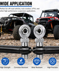 Two Pair One Half Inch Heim Joint Rod End Kit with Jam Nut and Bung Chromoly Joints Panhard off-road vehicles background