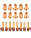 10Pcs Nozzle Tip And 10Pcs Electrode Set For ICE 40T ICE 40C ICE 50C ICE 55C Plasma Cutter Torch Replacement Consumables