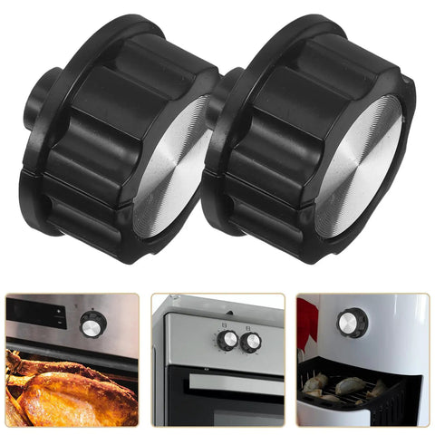 2-Pack Universal Oven Control Knob Replacement For Air Fryer, Stove, And Grill, Heat Resistant Plastic Timer Switch