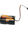 4 Cell AA Battery Holder 6V with Futaba JR 3 Pin Servo Connector and leads for RC receivers