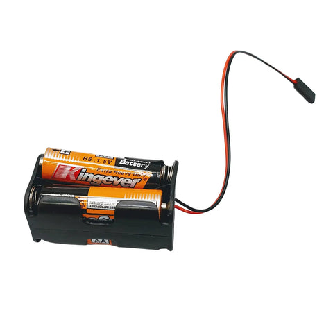 4 Cell AA Battery Holder 6V with Futaba JR 3 Pin Servo Connector and leads for RC receivers