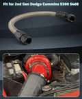 Heavy Duty Turbo Drain Tube Kit For Cummins Engine Swap 2nd Gen Stainless Steel Braided Oil Feed Line With Connectors And Screws That Keeps Your Ride Running Smooth Like A Dream Without Leaks Or Failures.
