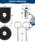 Lock Up Your Ride With Badass Heavy Duty Motorcycle Fender Tab Covers And 1 4-20 Seat Bolt Security Screws With Rubber Washers dimensions diagram.