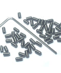 50 Piece 4-40 By 3/16 Inch Stainless Steel Hex Socket Set Screws With Allen Head And 1.27mm Allen Wrench 304 Stainless Durable Hardware