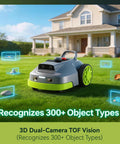 Smart App Controlled Robotic Lawn Mower With 1500W Self Propelled Power, 3D TOF Obstacle Avoidance in a grassy yard