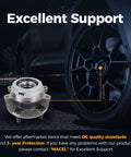 Two Pack Front Wheel Hub Bearing Assembly 513296 Fits Nissan Murano 2009-2018, Maxima 2009-2021 beside car wheel