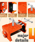 Close-up of Four Pack Heavy Duty Face Frame Cabinet Clamps With Alignment Plate For Woodworking And Cabinet Installations.