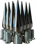 Oversized Two Point Nine Eight Inch Tree Spikes And Cone Shaped Metal Studs Silver Aluminum Alloy Heavy Duty Garden Pest Guard Ten Pack