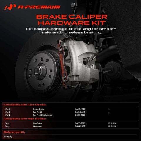 Top Notch Front Disc Brake Hardware Kit For Ford F150 And Expedition Plus Jeep Gladiator Wrangler Easy Install Replacement Parts That Keep Your Ride Rockin Smooth brake caliper