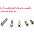 Heavy Duty 140 Piece M4 Machine Screw Assortment Kit Featuring Pan Head Phillips Drive Bolts In Top Notch 304 Stainless Steel.