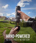Portable Hand Powered Espresso Maker With Manual Piston Action For Travel And Office Brew Compatible With Original NS Capsules