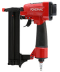 18 Gauge Straight Strip Brad Nailer That Works Like A True Straight Shooter For Fast Finish Carpentry side view of brad nailer with black grip