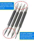Heavy Duty Spring Nail Set With Heat Treated Steel And Accurate Size Marked Punches That Make Setting Fasteners A Breeze And Removing Hinge Pins A Total Cinch with size-marked heads.