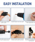 Step-by-step installation guide for Heavy Duty Anti Tip Furniture Safety Straps For Baby Proofing And Wall Mirror Mounts.