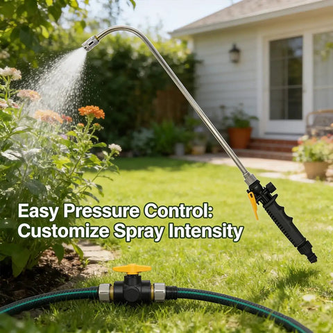 Stainless Steel Watering Wand Sprayer For Garden Hose, Lightweight Multi Use Nozzle watering plants with spray control