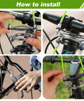 Durable BMX Gyro Brake Cable Set Front And Rear With Spinner Rotor installation steps on 20-inch bike, close-up view