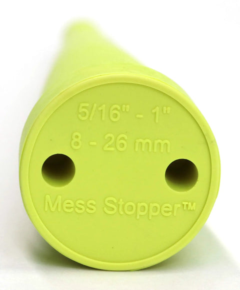 Hydraulic Oil Service Plugs Kit For Unpressurized Systems Round Plug Set demonstrating large size Mess Stopper in Hi-Viz green