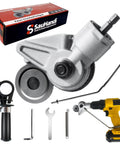 Drill Cut Pro Metal Cutting Adapter For Electric Drills, Upgraded Sheet Metal Cutter Attachment with tools shown