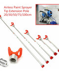 Hella Durable Aluminum Extension Pole For Airless Paint Sprayer Gun Attachments Rust Proof Oxide Coating 100cm pole length with fittings.