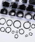550 Piece Snap Ring Set For Axles And Shafts External Circlip Retaining Clips displayed in box
