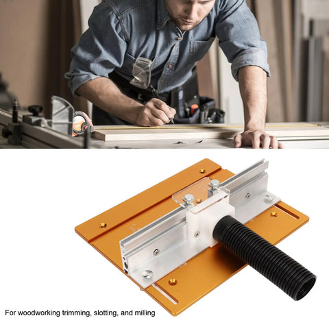 Slick Heavy Duty Aluminum Router Table Insert Plate, Real Deal Precision Lift System For Woodworking Benches on workbench.