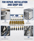 Cool 77Pcs Carbon Steel Rivet Nut Tool Set With Mandrels M3 M4 M5 M6 M8 M10 M12 Zinc Plated Nuts For Heavy Duty Auto Repair And Fabrication Projects, assorted rivet nuts
