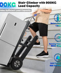 Heavy Duty Electric Stair Climbing Dolly With 900 Lbs Capacity, Aluminum Alloy Hand Truck for moving a refrigerator up stairs.