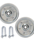 4 Inch Garage Door Track Extension Spring Pulley Wheel Kit System Replacement For One Eighth Inch Cables Heavy Duty 400 LB Load
