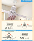52cm ceiling fan with light, E27 bulb socket (comes with extension rod and) being installed with clear instructions.