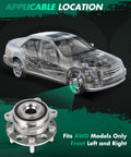 Wheel Bearing Hub Assembly For Hyundai Santa Fe And Kia Sorento - Fits 2015-2019 Santa Fe 2.0L 2.4L 3.3L, 2016-2019