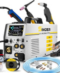 Six In One MIG Welder And Plasma Cutter 160A Gas MIG Flux Core Lift TIG Stick Cutter with accessories, dual voltage 110V 220V