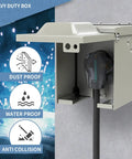 Heavy Duty 50 Amp 250 Volt NEMA 6 50R Welding Outlet Box Enclosed Lockable Weatherproof Outdoor Electrical Cabinet
