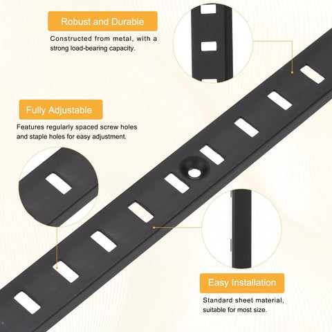 Close-up view of Eight Pack Adjustable Shelf Brackets For Thirty Five Point Four Inch Shelf Track Aluminum Alloy Wall Shelves