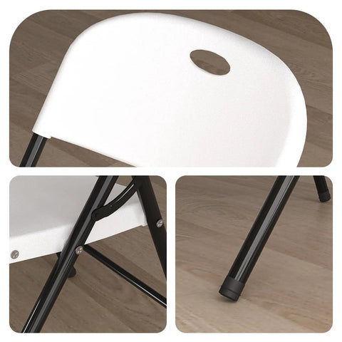 Built Tough 350 Pound Weight Capacity Plastic Folding Chair With Reinforced Steel Frame For Indoor And Outdoor Use at weddings