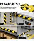 Self Adhesive L Shaped Foam Corner Protector High Density Anti Collision Edge Guard With Yellow Warning in various uses