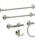 24 Inch Brushed Nickel Towel Rack For Bathroom And Kitchen alongside matching bathroom hardware set