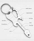 12 In 1 Guitar Themed Keychain Multi Tool With Bottle Opener Screwdrivers Hex Keys And Bike Spoke Wrench Compact EDC Gadget
