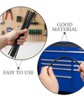 Black Plastic Welding Rods Set 100 Pcs Pro Grade Polypropylene 7.87 Inch Flexible and Durable for Car Bumpers and Kayak Repairs Easy DIY Weld Kit with Nearly Invisible Seam Finish, black PP rods held and bent