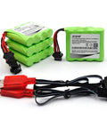 4 Pack 7.4V 1000mAh Li Ion RC Car Battery With SM 4P Plug For DE36W DE65 1 16 Scale Off Road Four Wheel Drive Beefy Power
