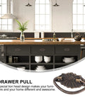 4 Pack Antique Alloy Drawer Handles Ring Pulls With Retro Wooden Case Look For Wardrobe Cabinets Dresser Cupboard