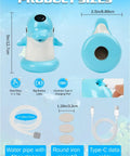 Dolphin Water Table Pump With Magnetic Base No Drill 3 Hour Runtime, blue dolphin pump, charger, and parts shown.